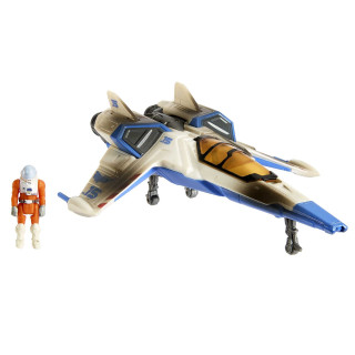 Buzz Lightyear HJG86 - Disney und Pixar Lightyear Hyperspeed-Serie XL-15-Raumschiff mit Kampfspuren & Buzz Lightyear-Figur, 15 cm langes Fahrzeug, Spielzeug für Kinder ab 4 Jahren