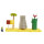 Super Mario Bros U Micro Land Spielset Layer Cake Desert und Luigi