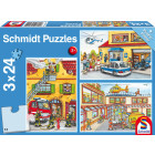 Schmidt Puzzle 56215 - Standard 3 x 24 Teile Feuerwehr...
