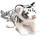 Bauer Spielwaren "Blickfänger" Jaquard Sibirischer Tiger liegend Plüschtier: Naturgetreues Kuscheltier, extraweich, ideal auch als Geschenk, 36 cm, weiß-schwarz (14103)