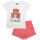 United Labels Tom & Jerry Kinder Mädchen Pyjama Schlafanzug Set Kurzarm Oberteil mit Hose Weiß Rosa (98-104)