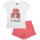United Labels Tom & Jerry Kinder Mädchen Pyjama Schlafanzug Set Kurzarm Oberteil mit Hose Weiß Rosa (134-140)