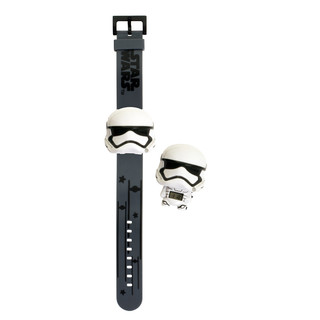 BulbBotz Star Wars 2021128 Sturmtruppler Kinder-Armbanduhr mit Hintergrundbeleuchtung , weiß/schwarz , Kunststoff , digitale , LCD-Display , Junge/ Mädchen , offiziell