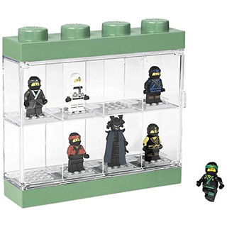 LEGO 4065 Kleine Box für Minifiguren (Schwarz), Plastik, Legion/Sand Green, 19.1 x 4.7 x 18.4 cm