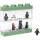 LEGO 4065 Kleine Box für Minifiguren (Schwarz), Plastik, Legion/Sand Green, 19.1 x 4.7 x 18.4 cm