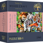 Trefl Holz Puzzle 500+1 – Wildkatzen im Dschungel