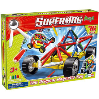 PlastWood Supermaxi Wheels Race Car (76 Pieces)