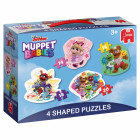 Jumbo 19759 Disney Muppet Babies-4 in 1 Shaped Puzzles