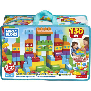 MEGA Bloks FVJ49 - Bausteintasche, 150 Teile, Bunt, Spielzeug ab 1 Jahr