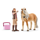 Schleich 41431 - Pferdepflegerin mit Island Pony Stute