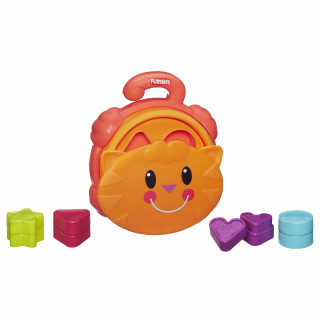 Playskool Formsteck-Katze Sortierspielzeug für Kleinkinder ab 18 Monaten mit 2-teiligen Formen zum Ordnen, Zusammenklappbar (Amazon Exclusive)
