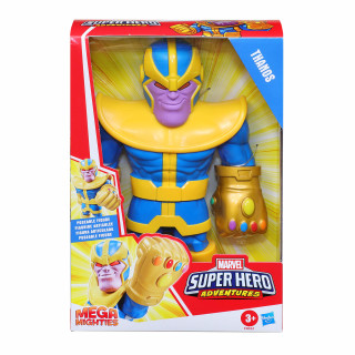 25 cm große Playskool Heroes Mega Mighties Marvel Super Hero Adventures Thanos Action-Figur zum Sammeln, Spielzeug für Kinder ab 3 Jahren