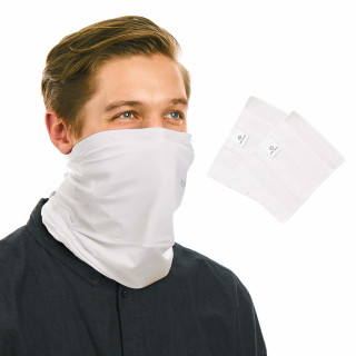 Paladone Unisex Respi Neck Gaiter Face Cover mit 2 abnehmbaren Gesichtsmaskenfiltern und UV-Schutz, weiß, One Size