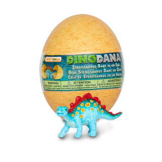 Safari S100987 Dino Dana Baby Stegosaurus mit Ei Dinosaurier und prähistorische Kreaturen, bunt
