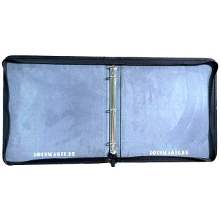 Docsmagic.de 3-Ring Premium Zip-Album Black - Sammelordner Reißverschluss Kartenalbum Schwarz - PKM - YGO MTG