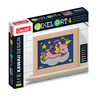 Quercetti 0795 Quercetti-0795 Pixel Art Kawaii Design Einhorn Steckspielcolor