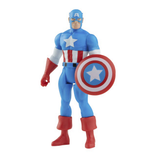 Hasbro Marvel Legends Series 9,5 cm große Retro 375 Collection Captain America Action-Figur