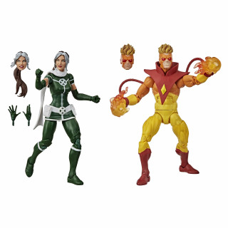 Hasbro Marvel Legends Series 15 cm große Marvel‘s Rogue und Pyro Action-Figuren, Premium Design und 6 Accessoires