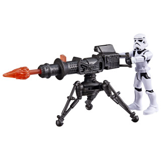 Star Wars Mission Fleet – F3786 – Figur mit Gelenk 6 cm + Fahrzeug – Stormtrooper + Imperial Sturmkanone