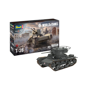 Revell 03505 T-26 World of Tanks originalgetreuer Modellbausatz für Fortgeschrittene, unlackiert