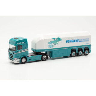 herpa 314428 Scania CR Innenlader-Sattelzug „Schlatt“ Modell LKW Miniaturmodelle Kleinmodell Sammlerstück Detailgetreu