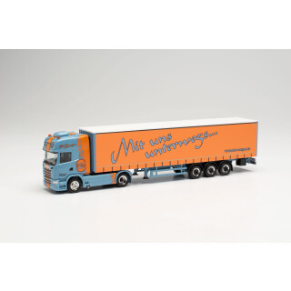 herpa 314800 Scania R `13 TL Lowliner-Gardinenplanen-Sattelzug „MB Cargo Modell Auto, Miniaturmodelle, Kleinmodell, Sammlerstück, Detailgetreu