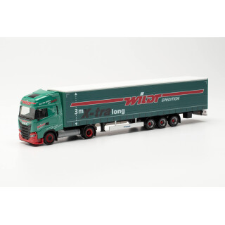 herpa 314947 Iveco S-Way LNG Gardinenplanen-Sattelzug 15 m „Wildt“ LKW Miniaturmodelle Kleinmodell Sammlerstück Detailgetreu, mehfarbig