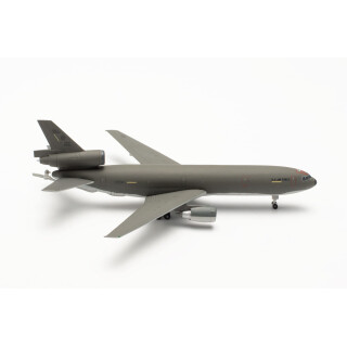 Herpa Modellflugzeug U.S. Air Force Mcdonnell Douglas KC-10A Louisiana Yard Dog Maßstab 1:500, Modellbau Flugzeug, Flugzeugmodell für Sammler, Miniatur Deko, Flieger ohne Standfuß aus Metall