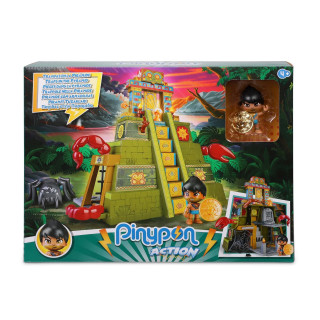 Famosa 700017053 Pinypon Wild. Pyramidenfalle-Action-Spielzeug-Set mit Puzzle, Fallen und Zubehör, Schatz und 2 Figuren Einer Entdeckerpuppe und Einer großen Spinne-+4 Jahre, bunt, Talla única