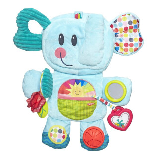 Playskool Entdeckerspaß Elefant, Stoffspielzeug für Babys in der Bauchlage ab 3 Monaten, Blau (Amazon Exclusive)