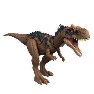 Jurassic World HDX35 - „Ein neues Zeitalter“ Roar Strikers Rajasaurus bewegliche Dinosaurier-Actionfigur mit Brüllgeräuschen, Beißangriffe, Dinosaurier Spielzeug für Kinder ab 4 Jahren