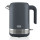 Breville High Gloss elektrischer Wasserkocher | 1,7 l | 2,4-kW-Heizelement für schnelle Kochzeiten | Grau & Edelstahl [VKT157X]