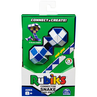 Rubiks Steckerschlange, 2er-Pack Würfel, 3D-Puzzle-Spiel, Stressabbau, Fidget-Spielzeug, Aktivitätswürfel, Reise-Spiel, Geschenkidee, für Erwachsene und Kinder ab 8 Jahren