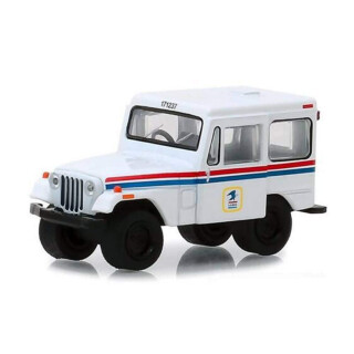 1971 Jeep DJ-5 "United States Postal Service" (USPS) White Hobby Exclusive 1/64 Druckguss-Modellauto von Greenlight