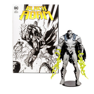 McFarlane Direct Page Punchers Actionfigur & Comic Black Adam (Line Art Variant) 18 cm 15894