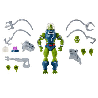 MASTERS OF THE UNIVERSE Masterverse Slush Head Actionfigur - Bewegliche Gelenke, austauschbare Köpfe und Hände, Kampfaxt-Gewehr-Zubehörteil, für Sammler, ab 6 Jahren, HPL14