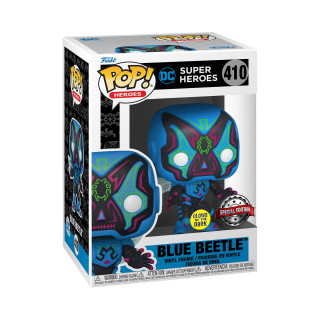 Funko Pop! Heroes: Dia De Los DC - Blue Beetle - Leuchtet Im Dunkeln - DC Comics - Vinyl-Sammelfigur - Geschenkidee - Offizielle Handelswaren - Spielzeug Für Kinder und Erwachsene