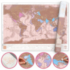 Weltkarte zum rubbeln Rubbel Weltkarte, Personalisiertes...