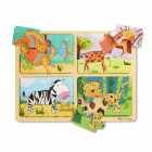 Melissa & Doug Natural Play Holzpuzzle: Tiermuster...