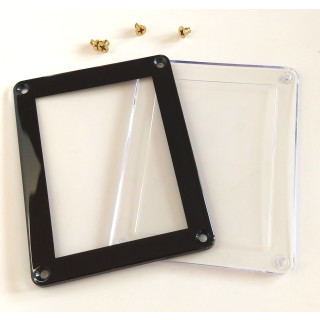 Docsmagic.de 1-Card Black Frame Screw Down Display Case Holder