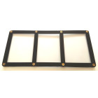 Docsmagic.de 3-Card Black Frame Screw Down Display Case Holder