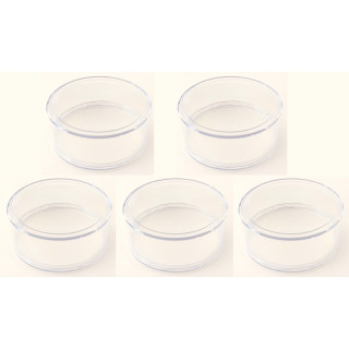 5 x Docsmagic.de Round Puck Acrylic Display Case Holder - UV Safe
