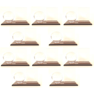10 x Docsmagic.de Spheric Baseball Display Case + Cardholder + Base