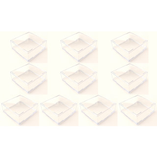 10 x Docsmagic.de Square Puck Acrylic Display Case Holder - UV Safe