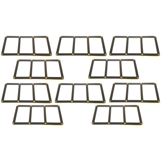 10 x Docsmagic.de 3-Card Black Frame Screw Down Display Case Holder