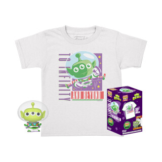 Funko Pocket Pop! & Tee: Disney - Alien Buzz Lightyear - Für Kinder - Medium - Disney: Toy Story - T-Shirt - Kleidung mit Vinyl-Minifigur Zum Sammeln - Geschenkidee - Spielzeug und Kurzärmeliges Top