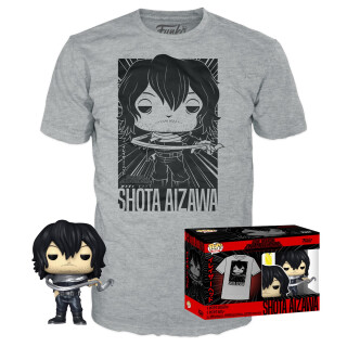 Funko Pop! & Tee: My Hero Academia (MHA) - Shota Aizawa - Large - (L) - T-Shirt - Kleidung mit Vinyl-Sammelfigur - Geschenkidee - Spielzeug und Kurzärmeliges Top Für Erwachsene Männer und Frauen