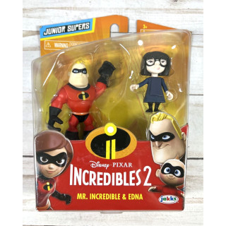 jakks The Incredibles 2 Miniatur-Actionfiguren „Mr Incredible & Edna