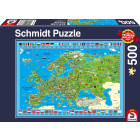 Schmidt Spiele Puzzle 58373 Europa entdecken, 500 Teile...