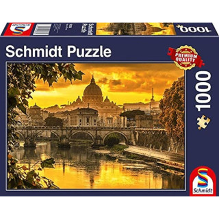 Schmidt Spiele Puzzle 58393 Goldenes Licht über Rom, 1.000 Teile Puzzle, bunt